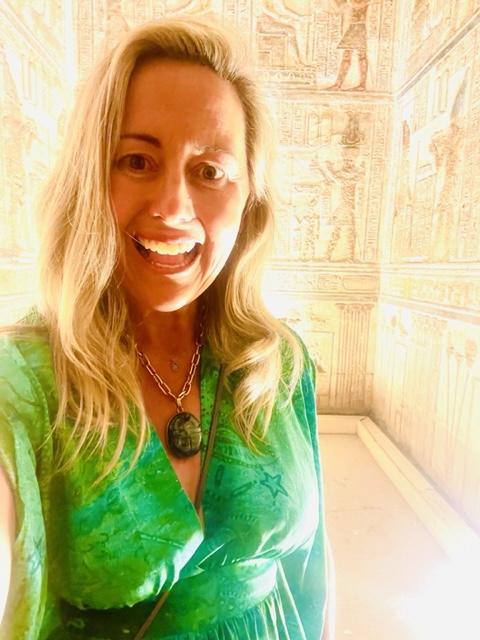 Katie at Denderah Temple